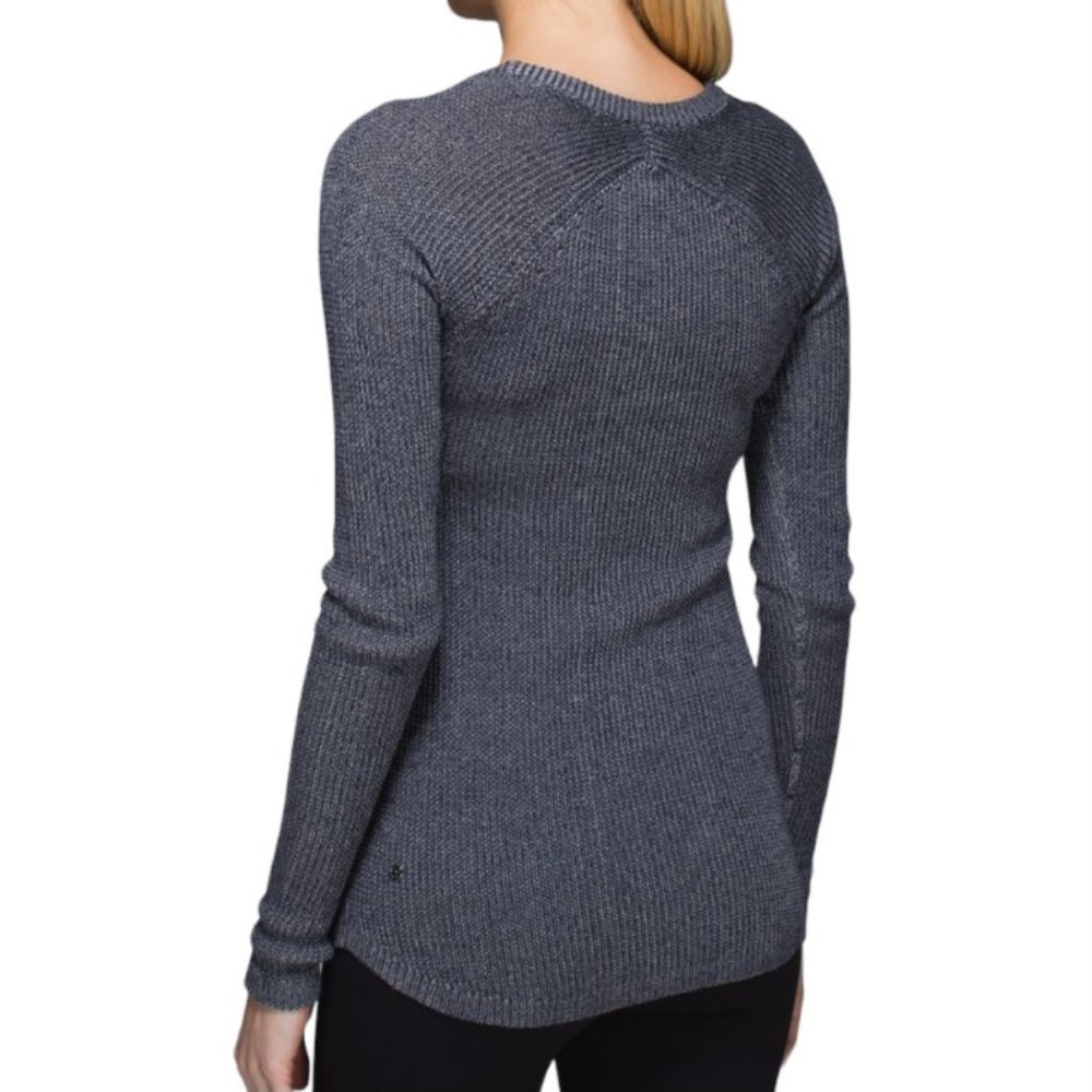 Lululemon Cabi Yoga Sweater Inkwell/Heathered Medium Grey - Picture 5 of 9